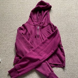 Purple Crop Hoodie